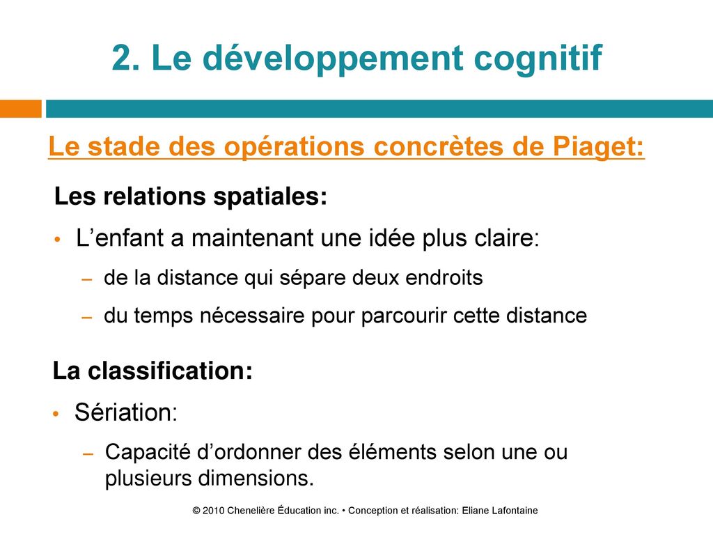 La d veloppement physique et cognitif de l enfant de six onze